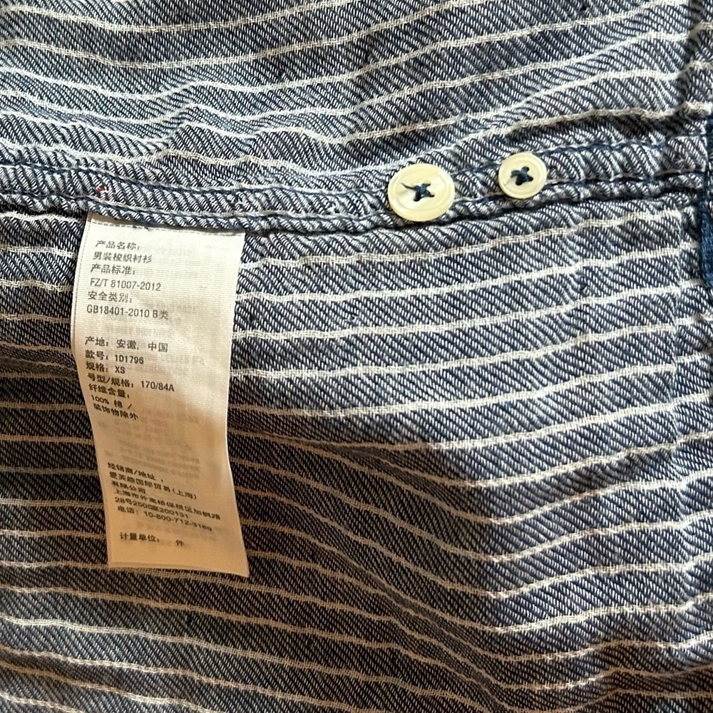 Abercrombie & Fitch Men’s XS Muscle Flannel Y2K Blue/Red Plaid Soft Button Up - Picture 9 of 15